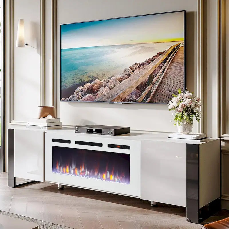 Meuble TV avec cheminée de 36 pouces
