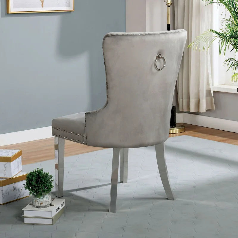 Set tavolo da pranzo Lemm Contemporary in metallo grigio, 5 pezzi, di Furniture of America