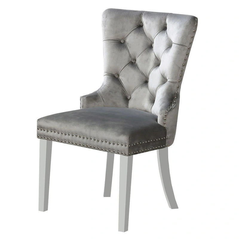 Set tavolo da pranzo Lemm Contemporary in metallo grigio, 5 pezzi, di Furniture of America
