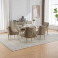 SEYNAR Sedie da Pranzo o da Toilette Modern Glam in Similpelle PU, Set da 6 con Maniglia Posteriore