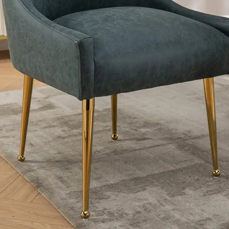 SEYNAR Sedie da Pranzo o da Toilette Modern Glam in Similpelle PU, Set da 6 con Maniglia Posteriore