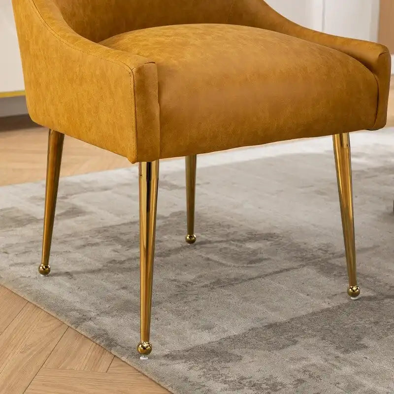 SEYNAR Sedie da Pranzo o da Toilette Modern Glam in Similpelle PU, Set da 6 con Maniglia Posteriore