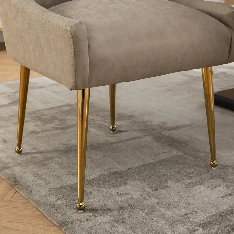 SEYNAR Sedie da Pranzo o da Toilette Modern Glam in Similpelle PU, Set da 6 con Maniglia Posteriore