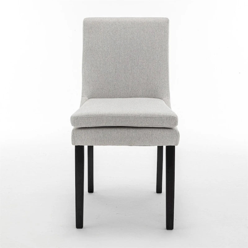 Sedie da pranzo moderne con gambe in legno massello (set da 2)
