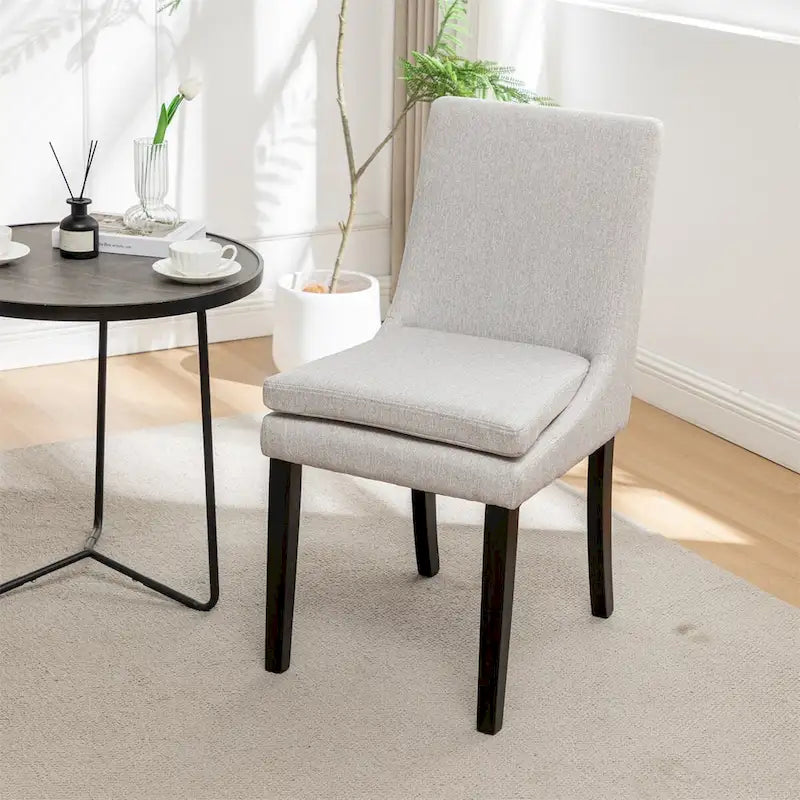 Sedie da pranzo moderne con gambe in legno massello (set da 2)