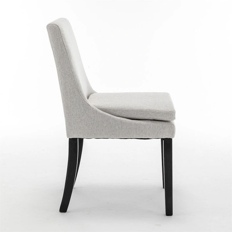 Sedie da pranzo moderne con gambe in legno massello (set da 2)