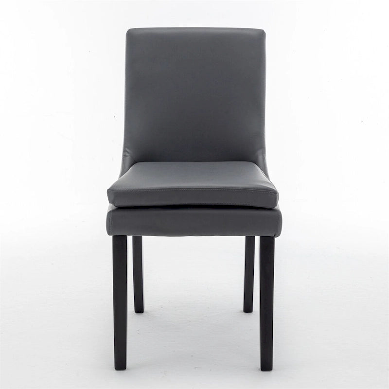 Sedie da pranzo moderne con gambe in legno massello (set da 2)