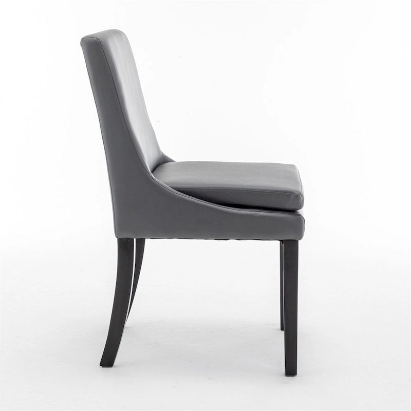 Sedie da pranzo moderne con gambe in legno massello (set da 2)