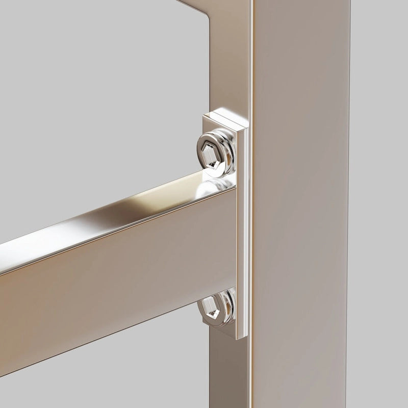 Tavolo da Pranzo Rettangolare in Vetro Moderno Minimalista per 4-6 Persone con Piano in Vetro Temperato da 0.8 cm e Gambe in Metallo Cromato Argento