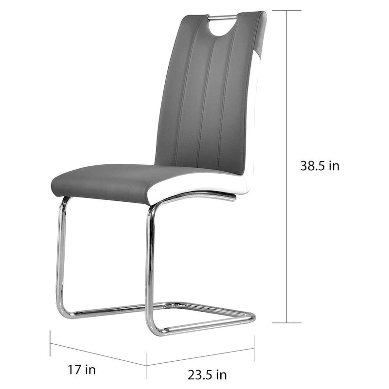 Best Master Furniture Sedie Laterali Moderne Bicolore (Set di 2)