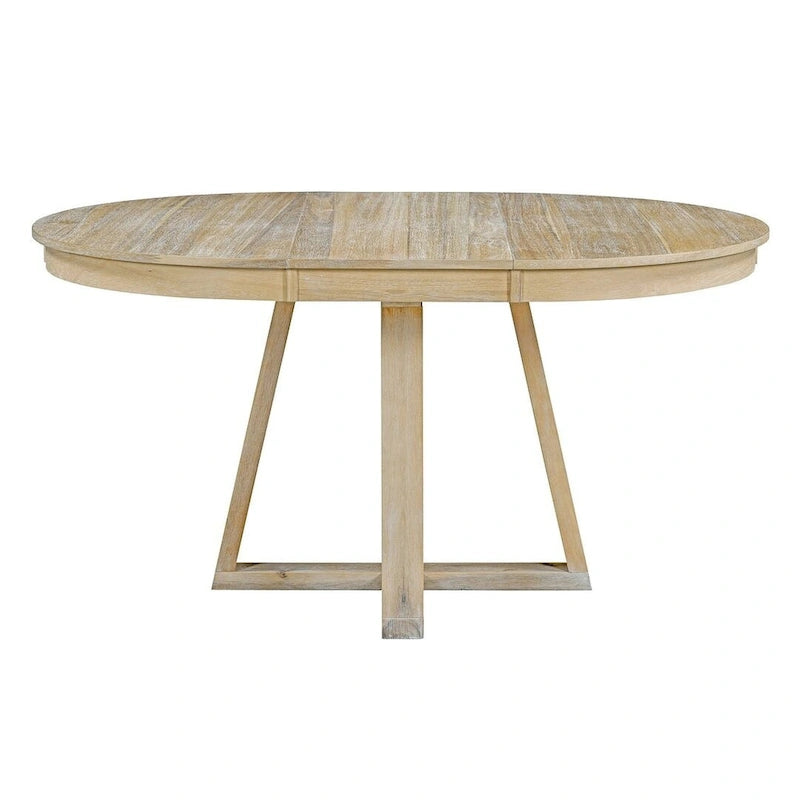 Set da Tavolo 5 Pezzi Stile Vintage, Tavolo da Pranzo Rotondo Allungabile 42-58 con 4 Sedie da Pranzo Imbottite