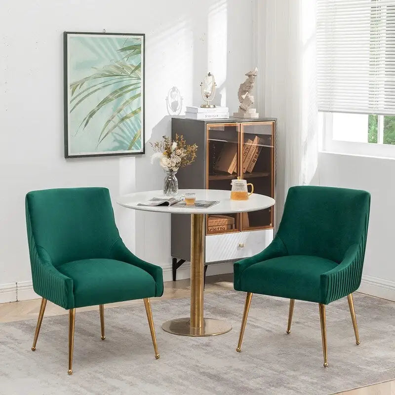 SEYNAR Set di 8 Sedie da Pranzo Moderne in Velluto Glamour per Sala da Pranzo, Sedia Vanity Trapuntata per Soggiorno (senza tavolo)