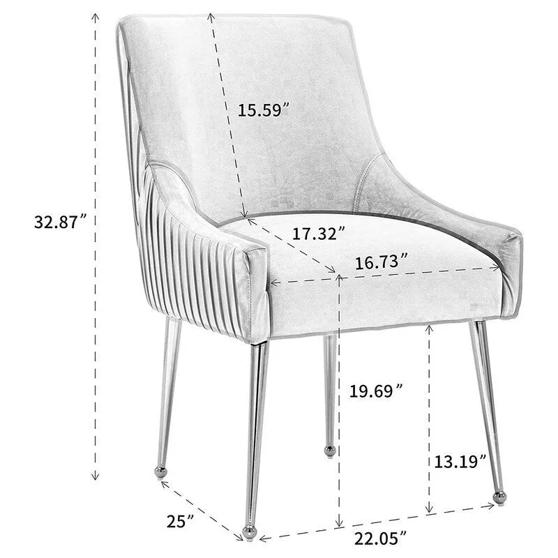 SEYNAR Set di 8 Sedie da Pranzo Moderne in Velluto Glamour per Sala da Pranzo, Sedia Vanity Trapuntata per Soggiorno (senza tavolo)