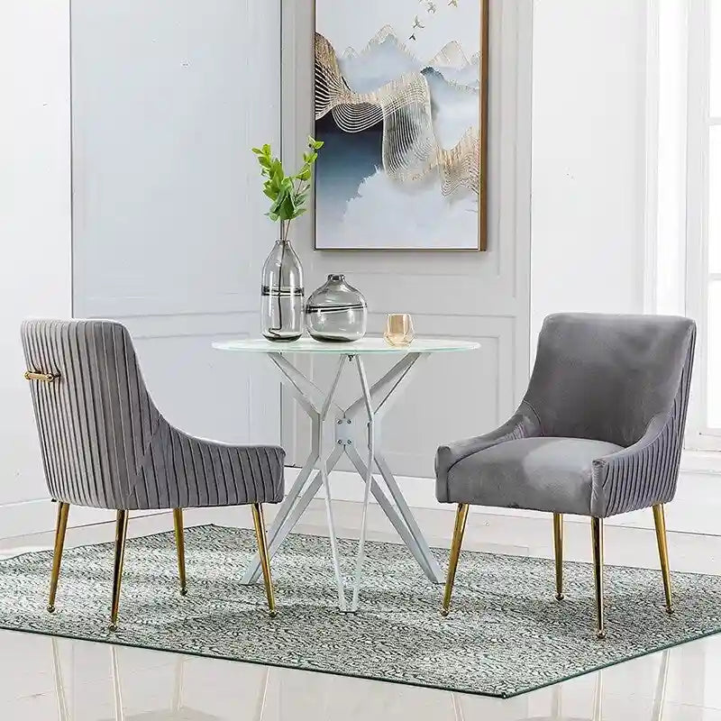 SEYNAR Set di 8 Sedie da Pranzo Moderne in Velluto Glamour per Sala da Pranzo, Sedia Vanity Trapuntata per Soggiorno (senza tavolo)