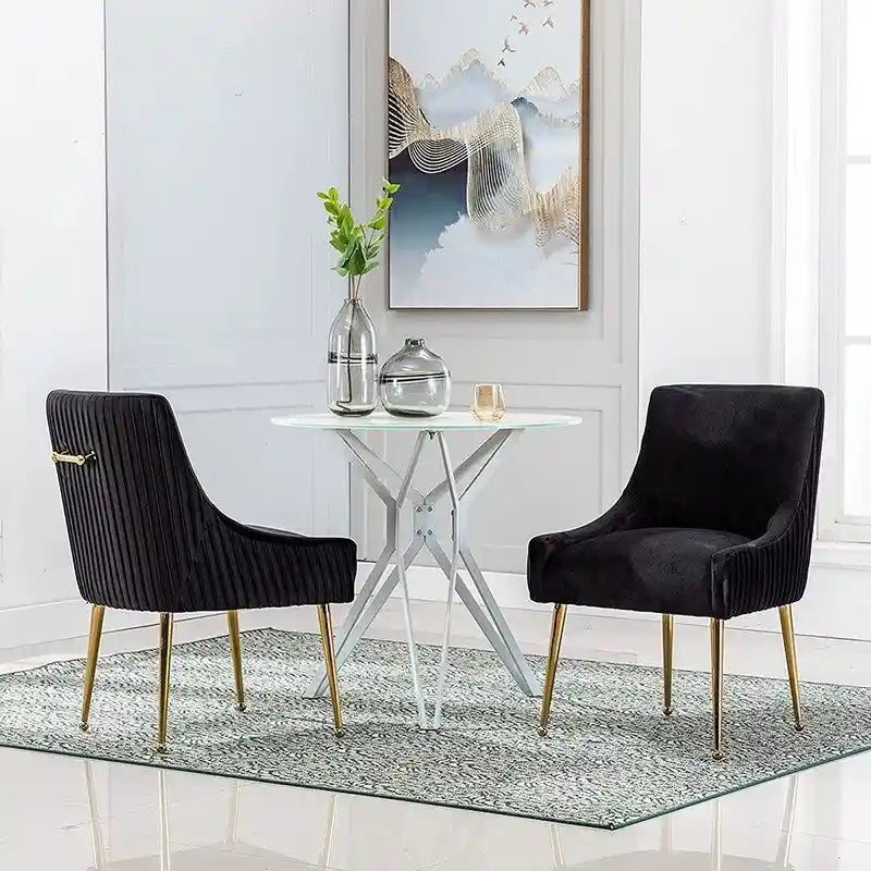 SEYNAR Set di 8 Sedie da Pranzo Moderne in Velluto Glamour per Sala da Pranzo, Sedia Vanity Trapuntata per Soggiorno (senza tavolo)