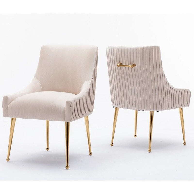 SEYNAR Set di 8 Sedie da Pranzo Moderne in Velluto Glamour per Sala da Pranzo, Sedia Vanity Trapuntata per Soggiorno (senza tavolo)