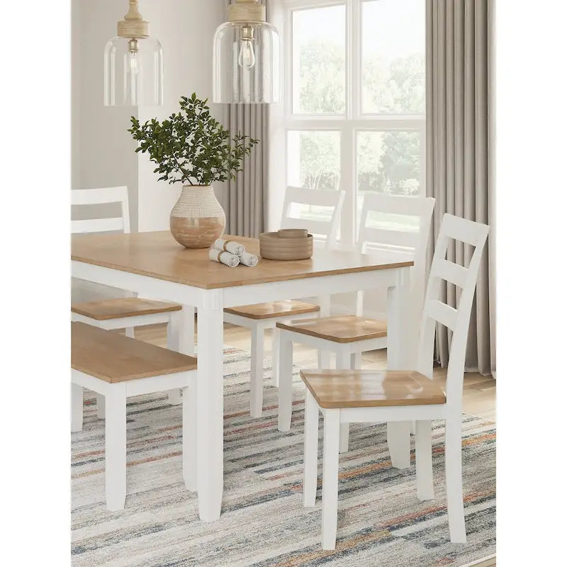 Tavolo da pranzo Signature Design by Ashley Gesthaven con 4 sedie e panca (set di 6)