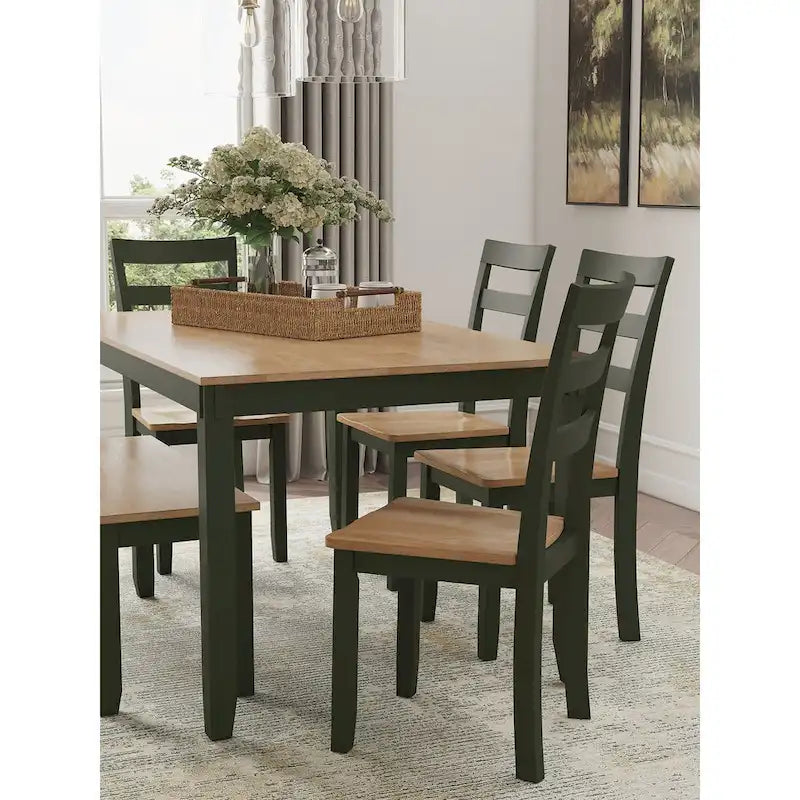 Tavolo da pranzo Signature Design by Ashley Gesthaven con 4 sedie e panca (set di 6)