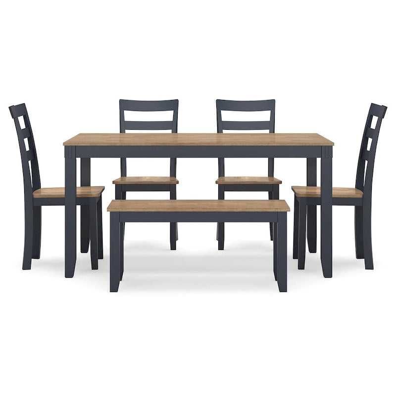 Tavolo da pranzo Signature Design by Ashley Gesthaven con 4 sedie e panca (set di 6)