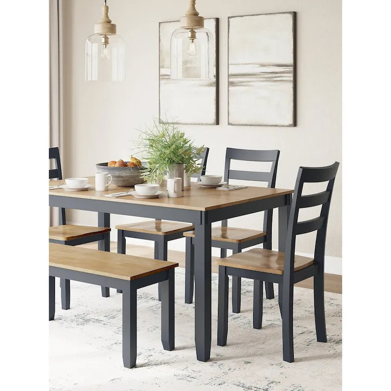Tavolo da pranzo Signature Design by Ashley Gesthaven con 4 sedie e panca (set di 6)