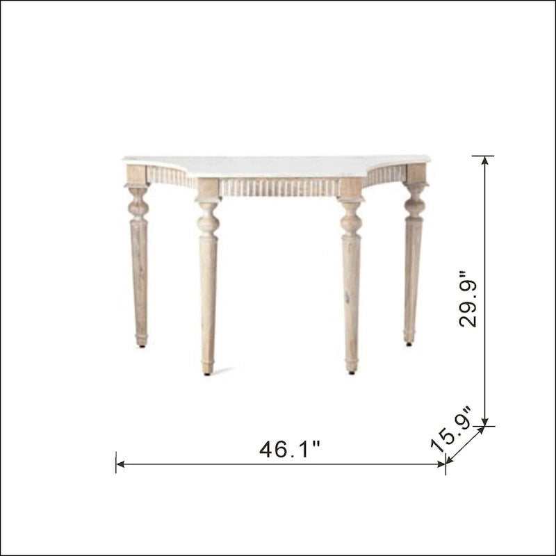 A&B Home Adela - Consolle con piano in marmo