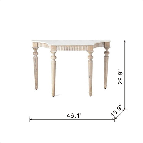 Console de salon Adela avec plateau en marbre A&B Home