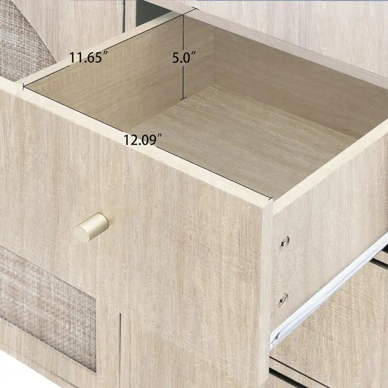 Organizzatore per dispensa in legno con 2 ante e 3 cassetti con ripiani regolabili, mobile contenitore per soggiorno e cucina