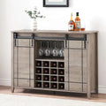 Credenza da buffet per mobile bar da vino Farmhouse 47 con portabottiglie da 16 bottiglie - 15,7P x 47,2L x 34,61A