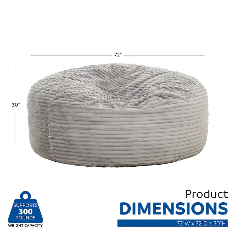 Sealy Kade Pouf Sacco in Ecopelliccia 6ft