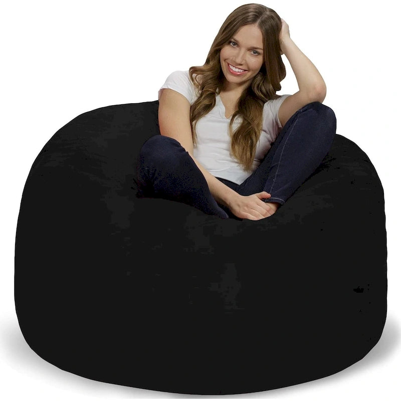 Poltrona sacco in memory foam da 4 piedi con fodera rimovibile