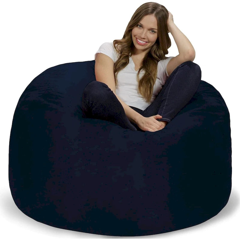 Pouf Géant 120cm en Mousse à Mémoire de Forme Housse Amovible