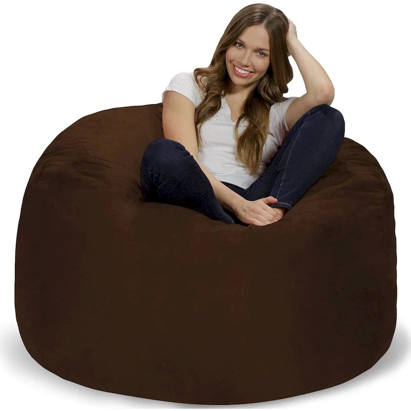 Pouf Géant 120cm en Mousse à Mémoire de Forme Housse Amovible