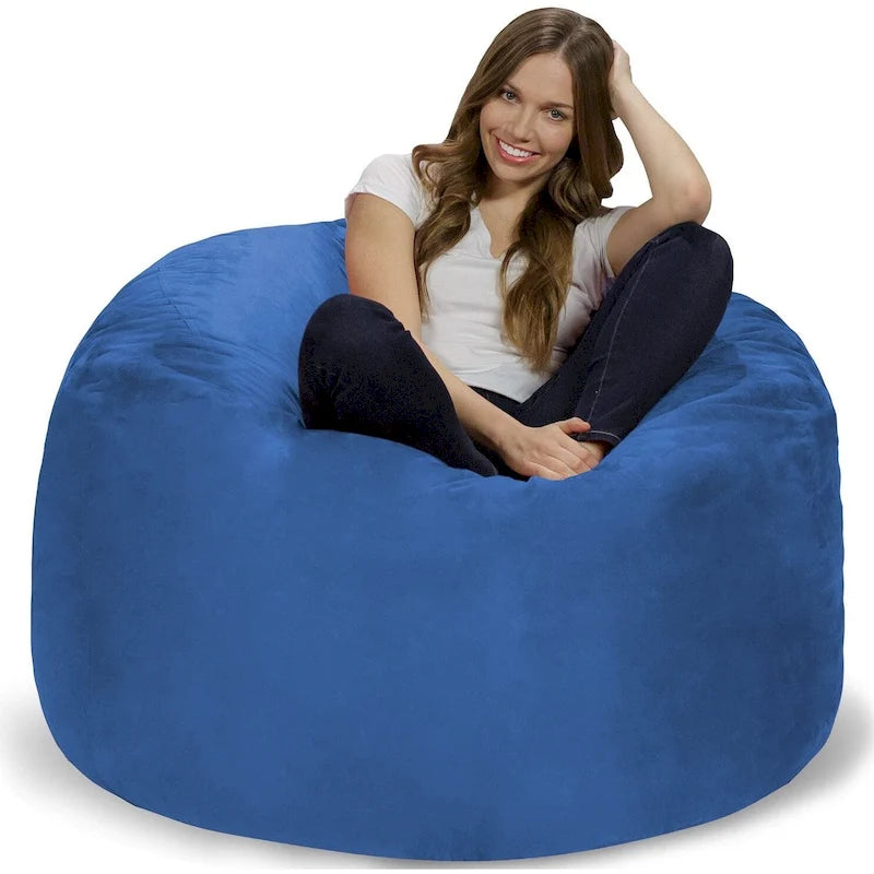 Pouf Géant 120cm en Mousse à Mémoire de Forme Housse Amovible
