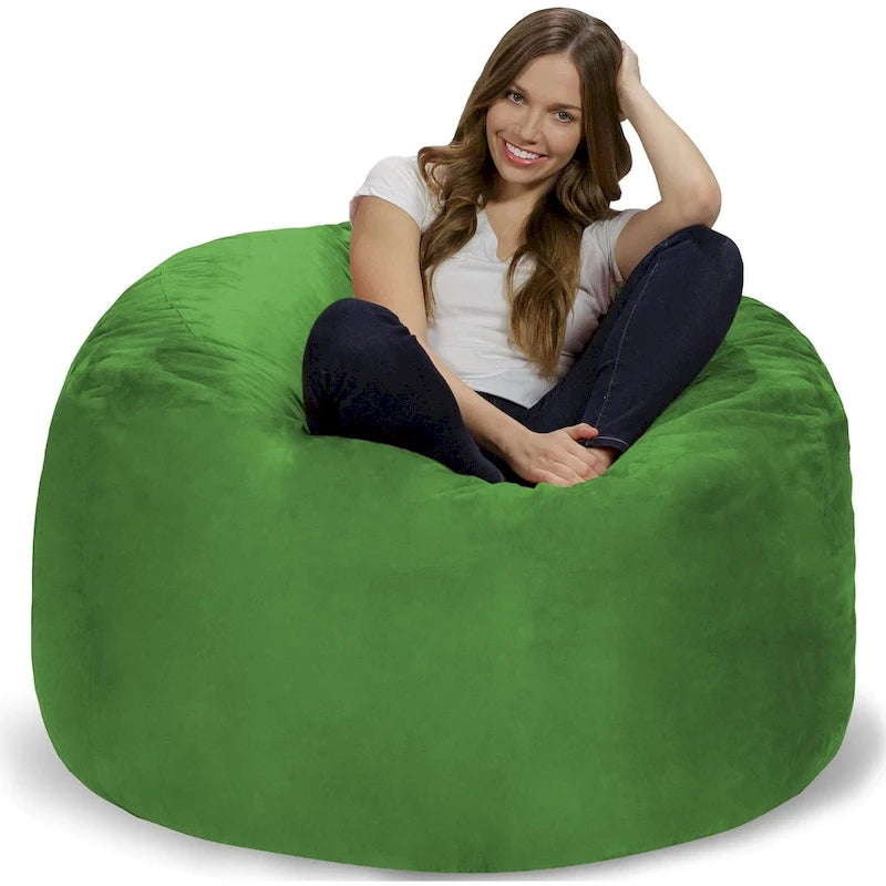 Poltrona sacco in memory foam da 4 piedi con fodera rimovibile