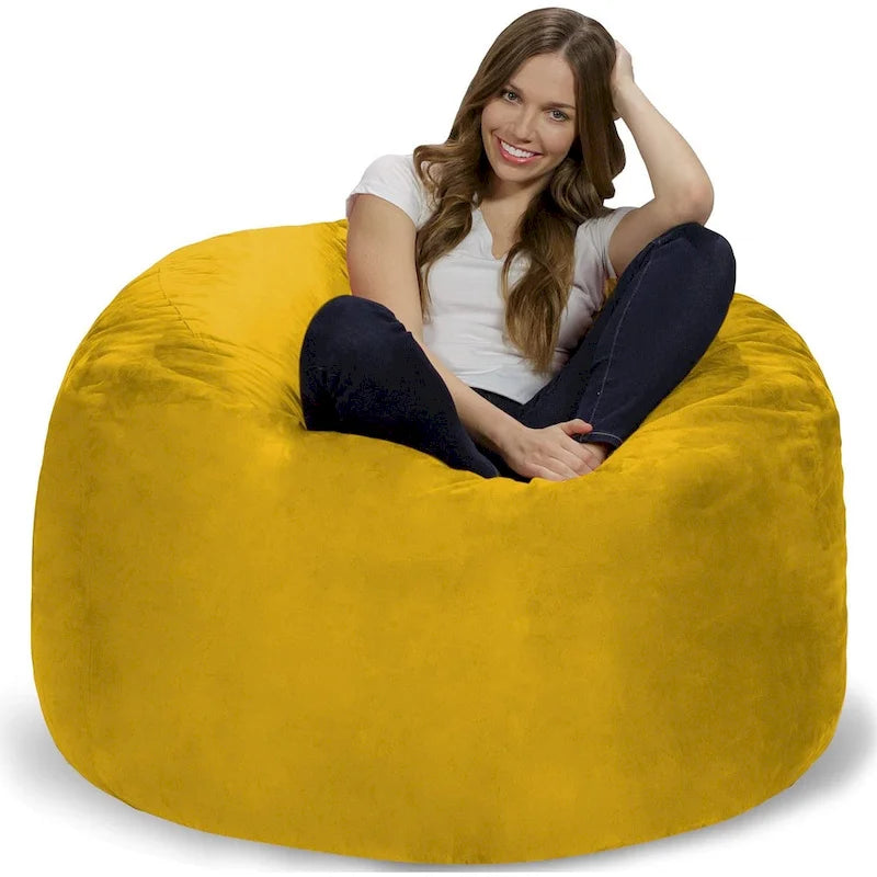 Poltrona sacco in memory foam da 4 piedi con fodera rimovibile