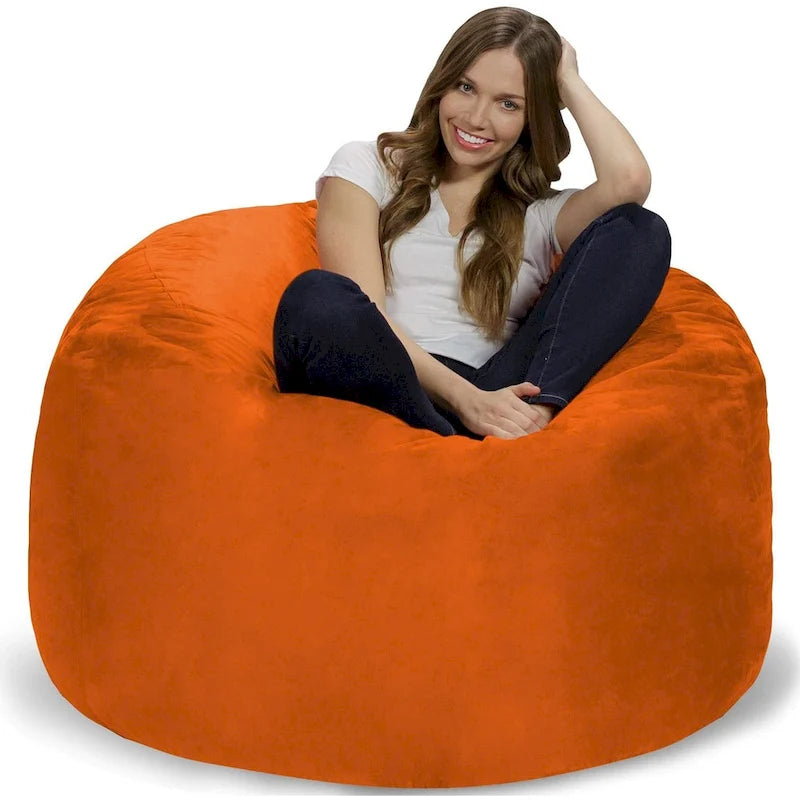 Poltrona sacco in memory foam da 4 piedi con fodera rimovibile