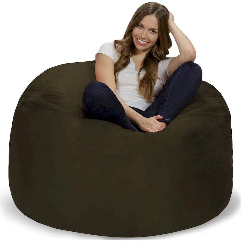 Poltrona sacco in memory foam da 4 piedi con fodera rimovibile