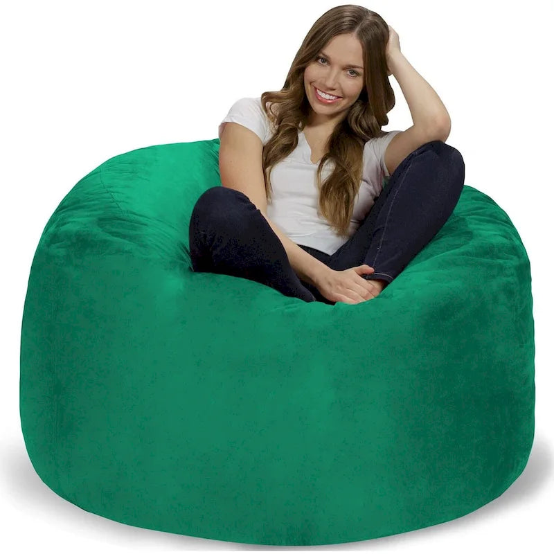 Poltrona sacco in memory foam da 4 piedi con fodera rimovibile