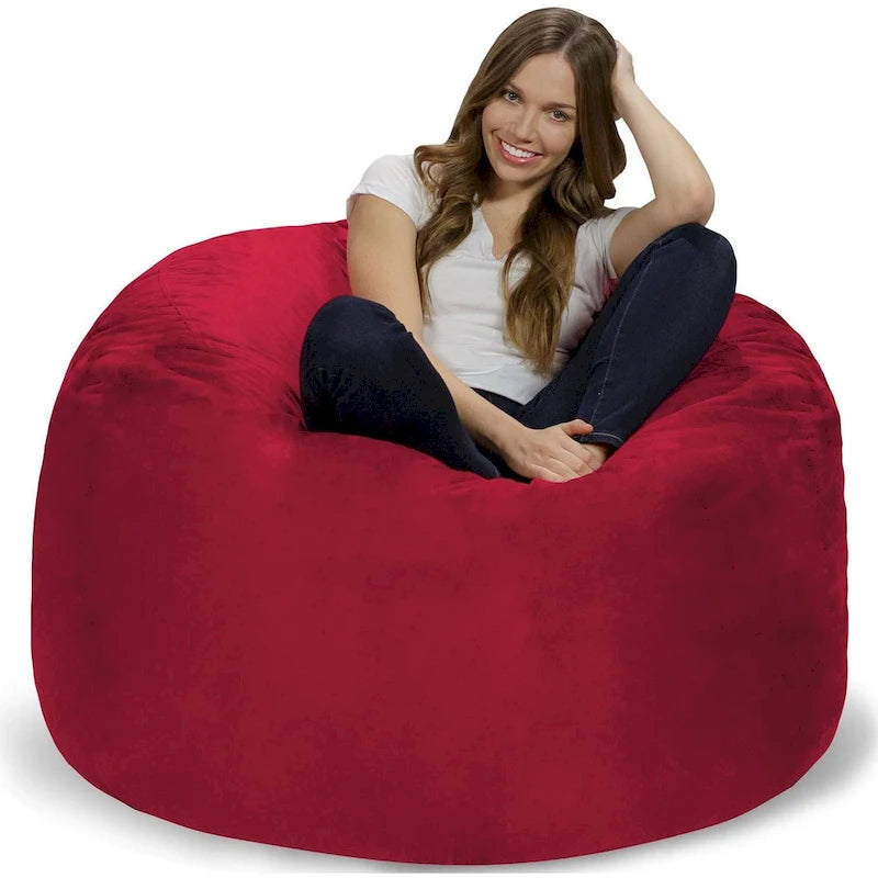 Poltrona sacco in memory foam da 4 piedi con fodera rimovibile