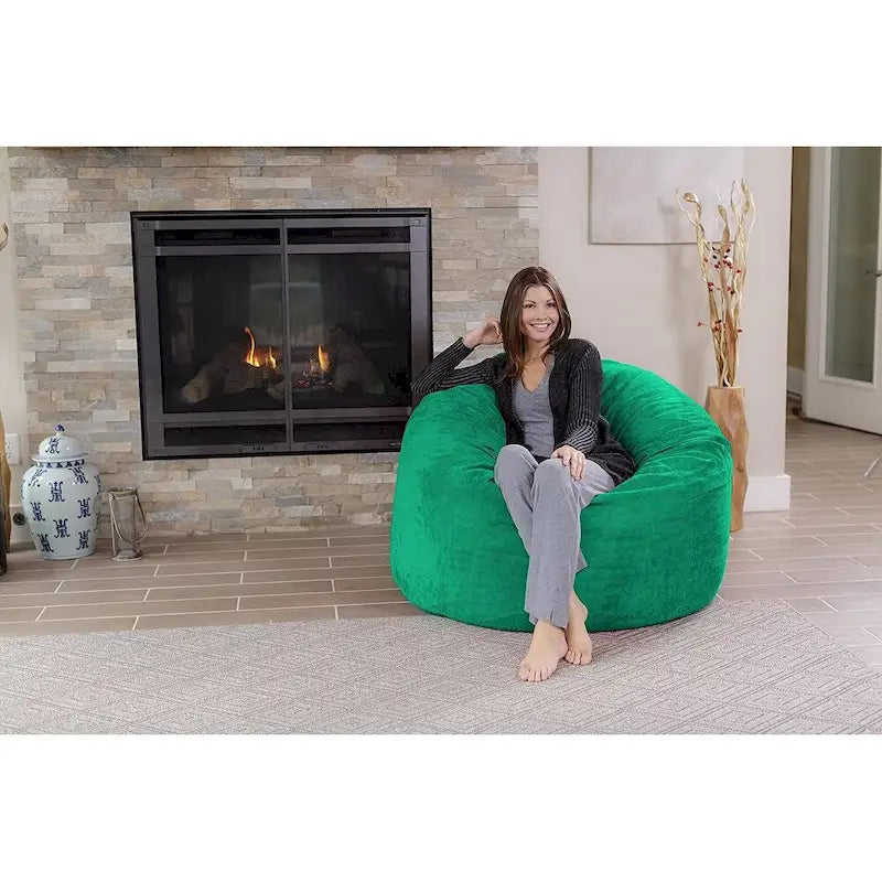 Poltrona sacco in memory foam da 4 piedi con fodera rimovibile
