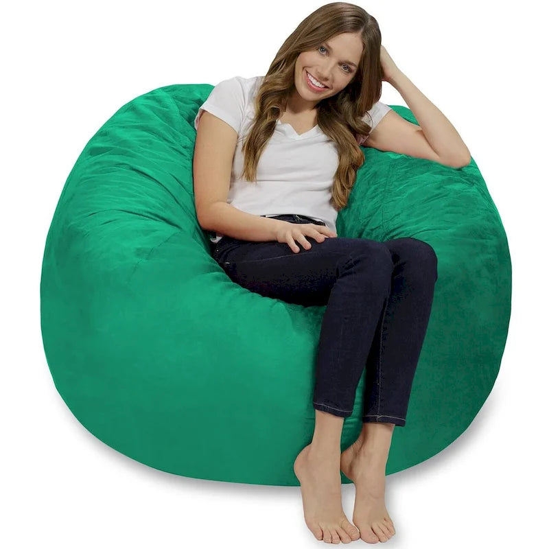 Poltrona sacco in memory foam da 4 piedi con fodera rimovibile