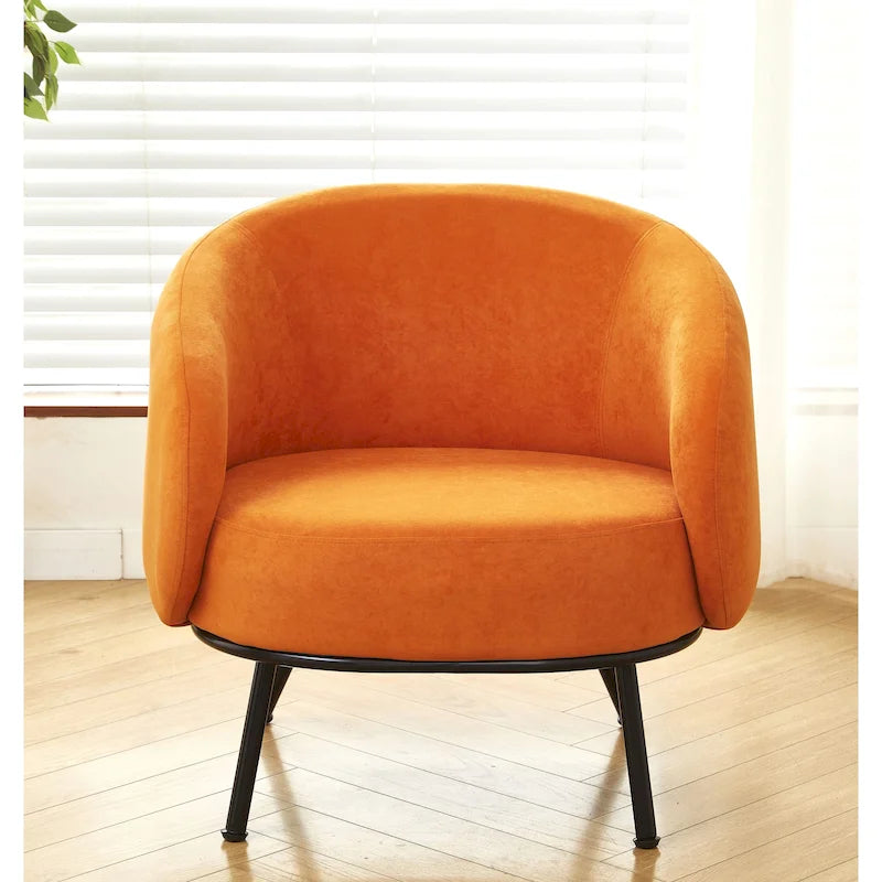 Poltrona accento interna Mid-Century a botte