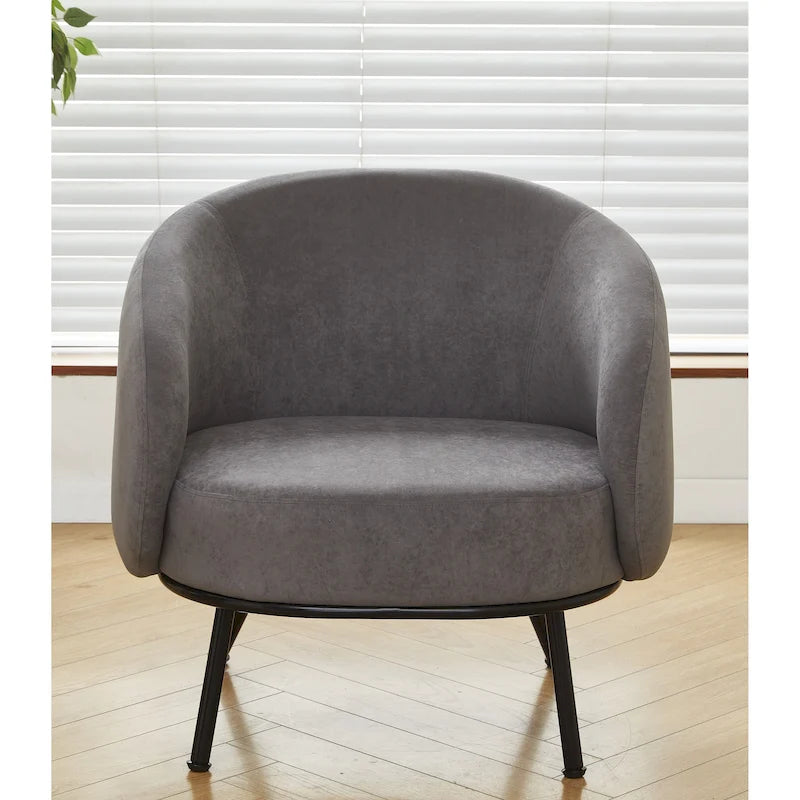 Poltrona accento interna Mid-Century a botte
