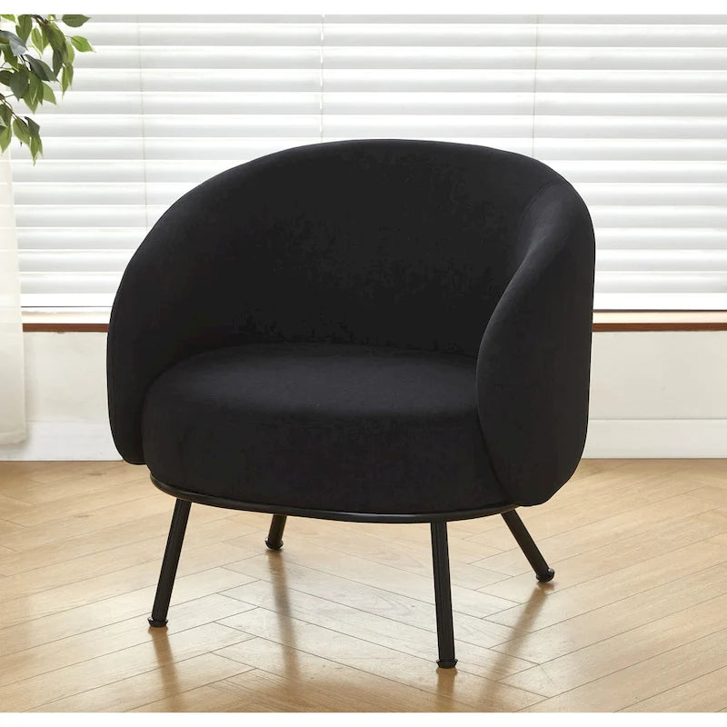 Poltrona accento interna Mid-Century a botte