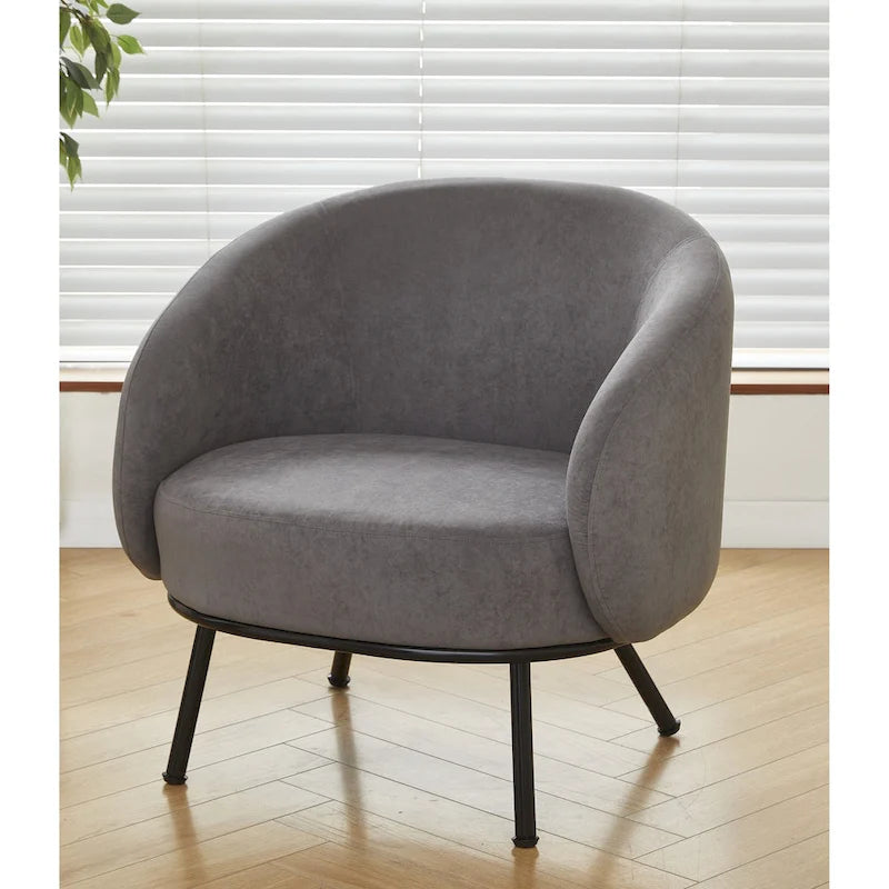 Poltrona accento interna Mid-Century a botte