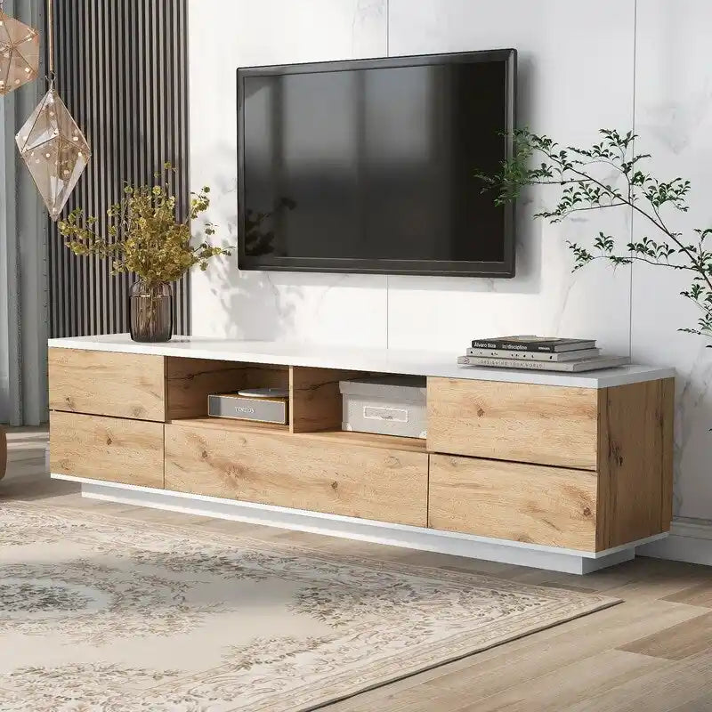 Mobile TV moderno per TV fino a 80 pollici, Console multimediale per centro di intrattenimento