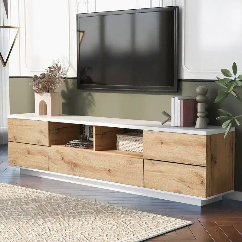 Mobile TV moderno per TV fino a 80 pollici, Console multimediale per centro di intrattenimento