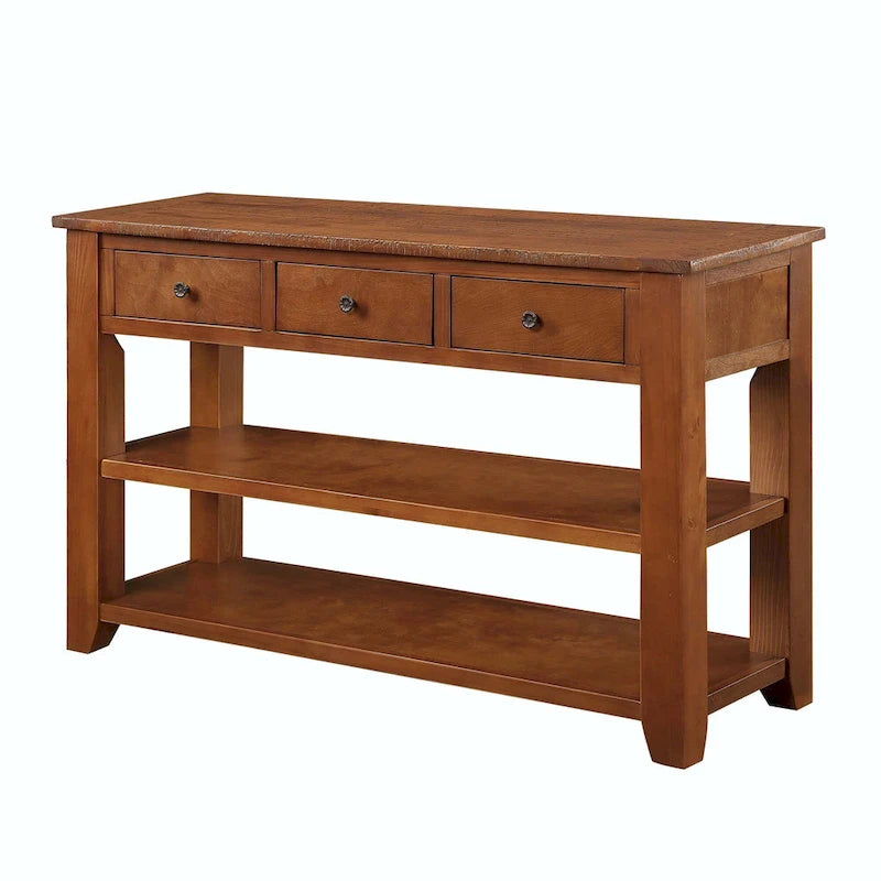 Consolle con piano in legno massello di pino da 48 pollici