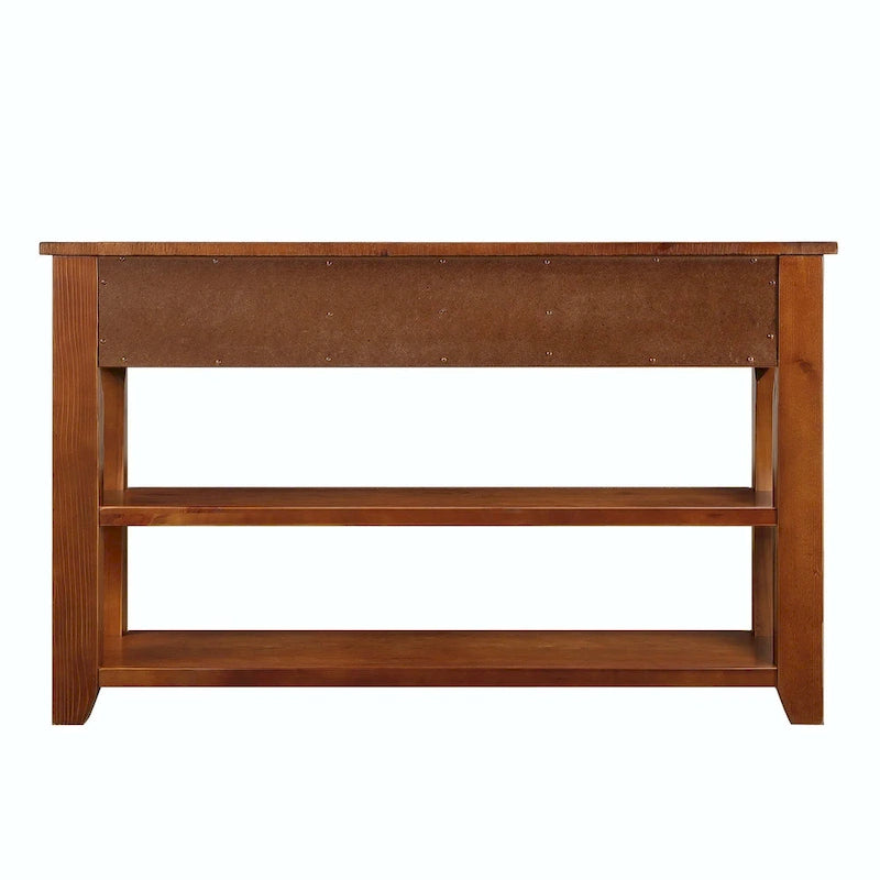 Consolle con piano in legno massello di pino da 48 pollici