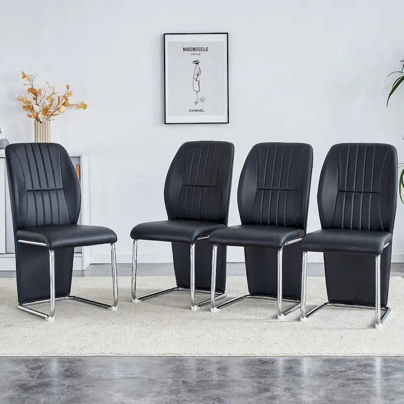Set di 4 sedie da pranzo moderne minimaliste in PU